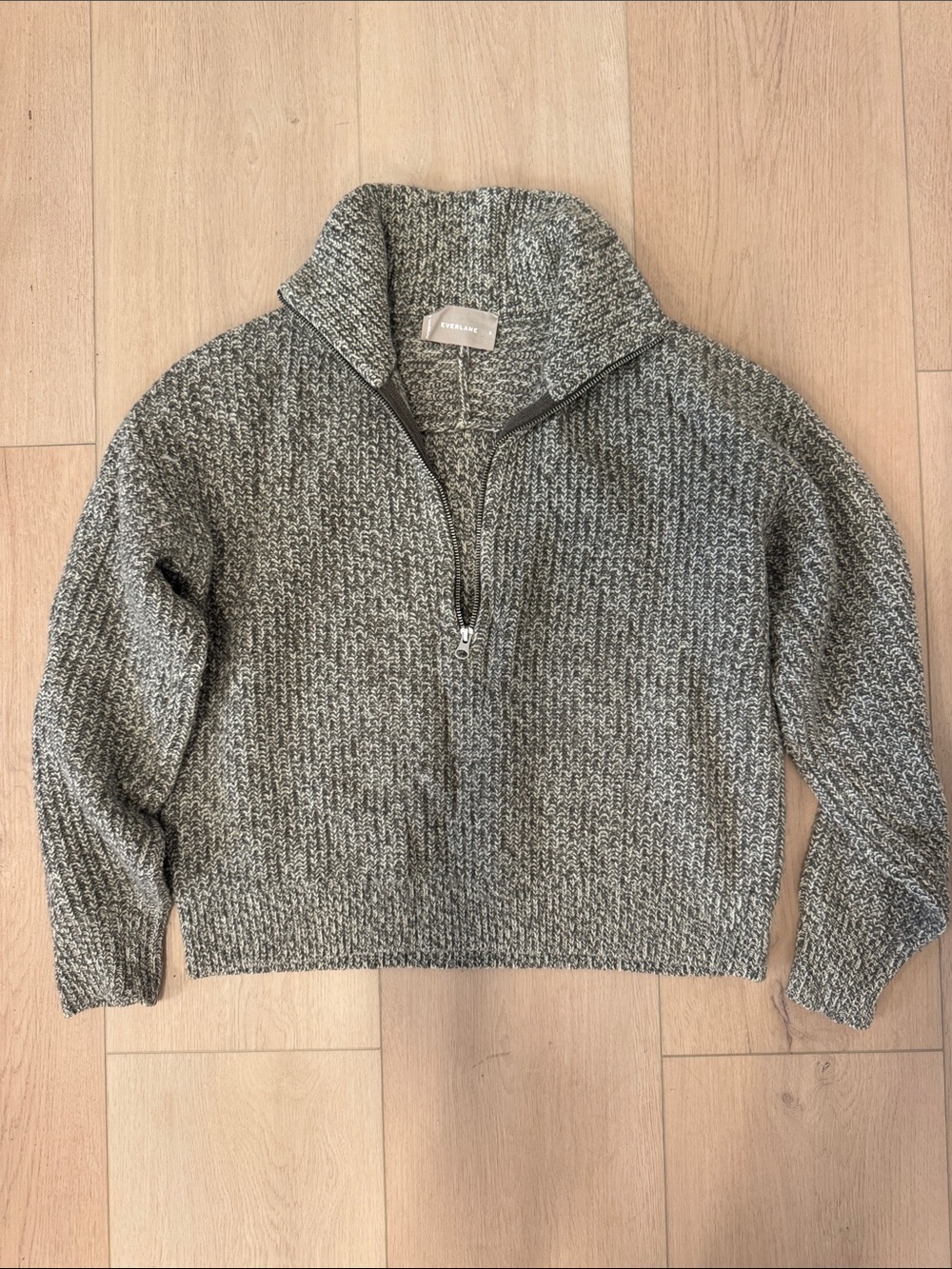 Everlane Women’s Half-Zip Sweater in Heathered Olive
